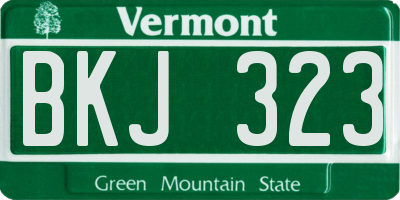 VT license plate BKJ323