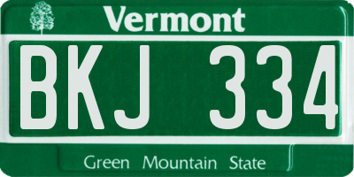 VT license plate BKJ334