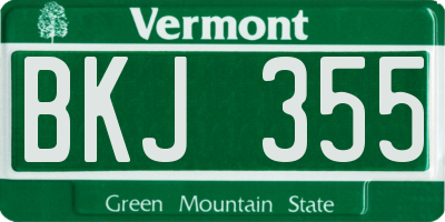 VT license plate BKJ355