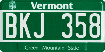 VT license plate BKJ358