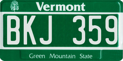 VT license plate BKJ359
