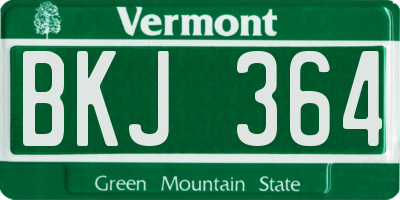 VT license plate BKJ364