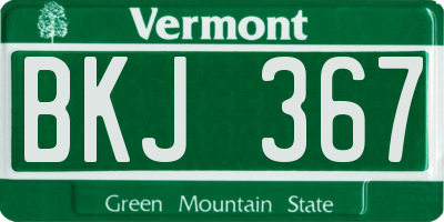 VT license plate BKJ367