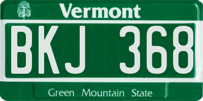 VT license plate BKJ368