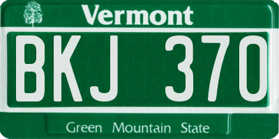 VT license plate BKJ370