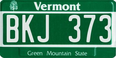 VT license plate BKJ373