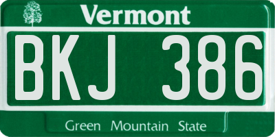 VT license plate BKJ386