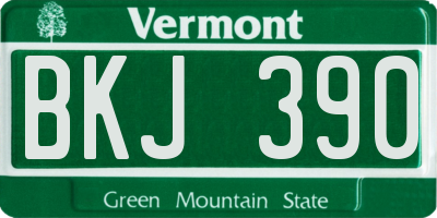 VT license plate BKJ390