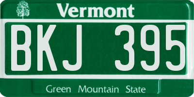 VT license plate BKJ395