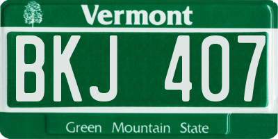 VT license plate BKJ407