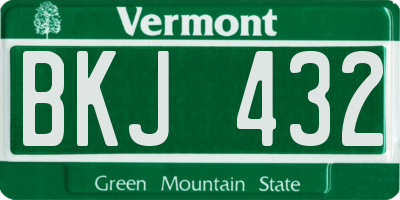 VT license plate BKJ432