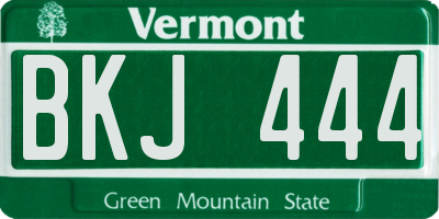 VT license plate BKJ444