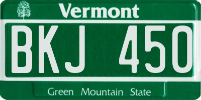 VT license plate BKJ450