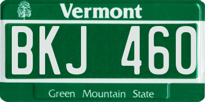 VT license plate BKJ460