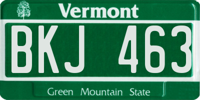 VT license plate BKJ463