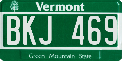 VT license plate BKJ469