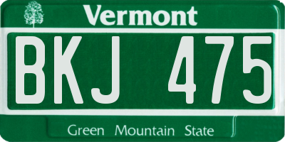 VT license plate BKJ475