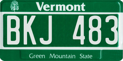 VT license plate BKJ483