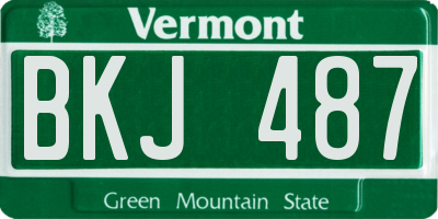 VT license plate BKJ487