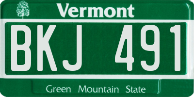 VT license plate BKJ491