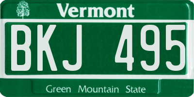 VT license plate BKJ495
