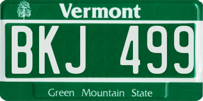 VT license plate BKJ499