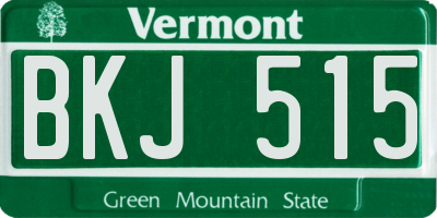 VT license plate BKJ515