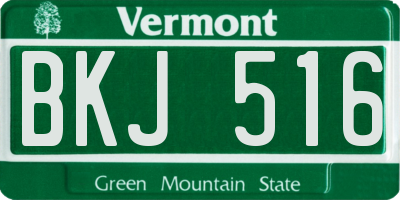 VT license plate BKJ516