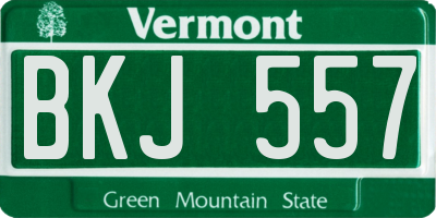 VT license plate BKJ557