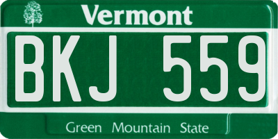 VT license plate BKJ559