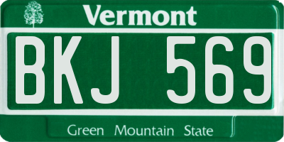 VT license plate BKJ569