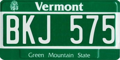 VT license plate BKJ575