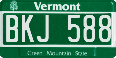 VT license plate BKJ588