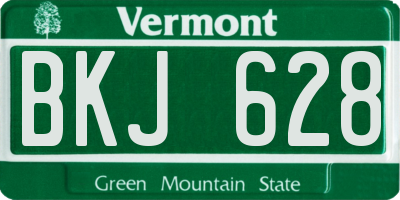 VT license plate BKJ628