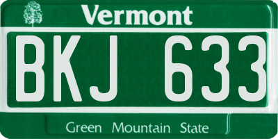 VT license plate BKJ633
