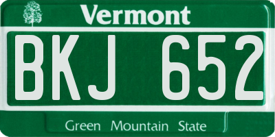 VT license plate BKJ652