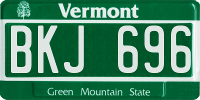 VT license plate BKJ696