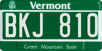 VT license plate BKJ810