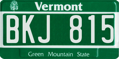 VT license plate BKJ815
