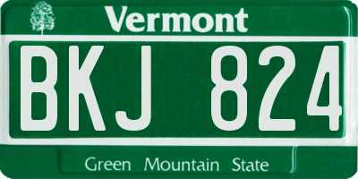 VT license plate BKJ824