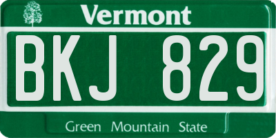 VT license plate BKJ829