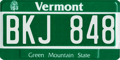 VT license plate BKJ848