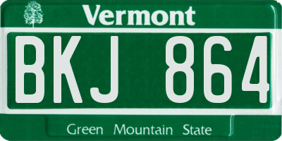 VT license plate BKJ864