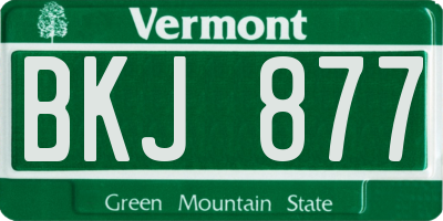 VT license plate BKJ877