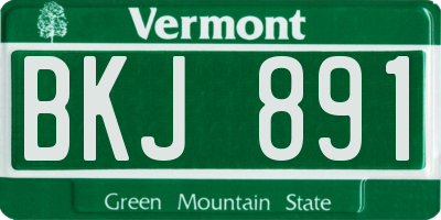 VT license plate BKJ891