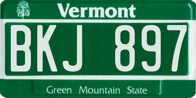 VT license plate BKJ897