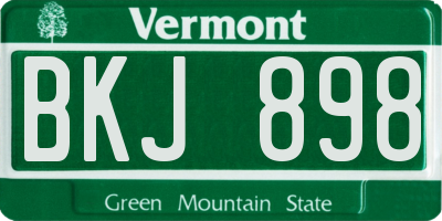 VT license plate BKJ898