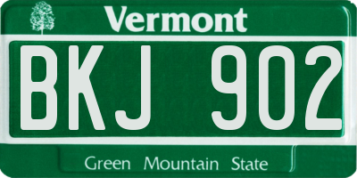 VT license plate BKJ902