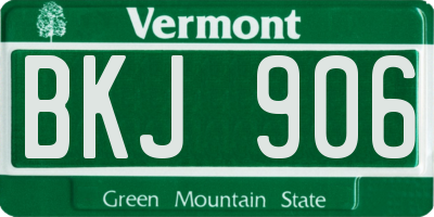 VT license plate BKJ906