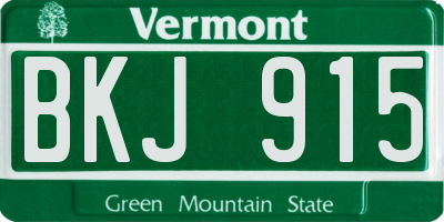 VT license plate BKJ915